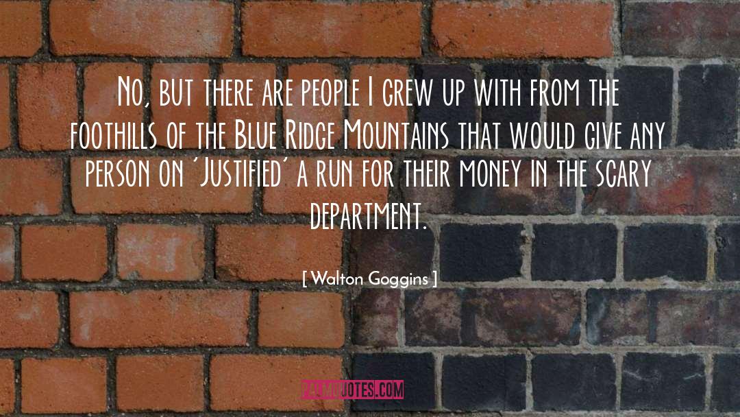 Blue Ridge Mountains quotes by Walton Goggins