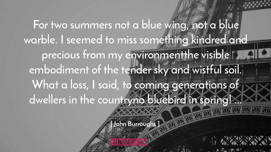 Bluebird quotes by John Burroughs