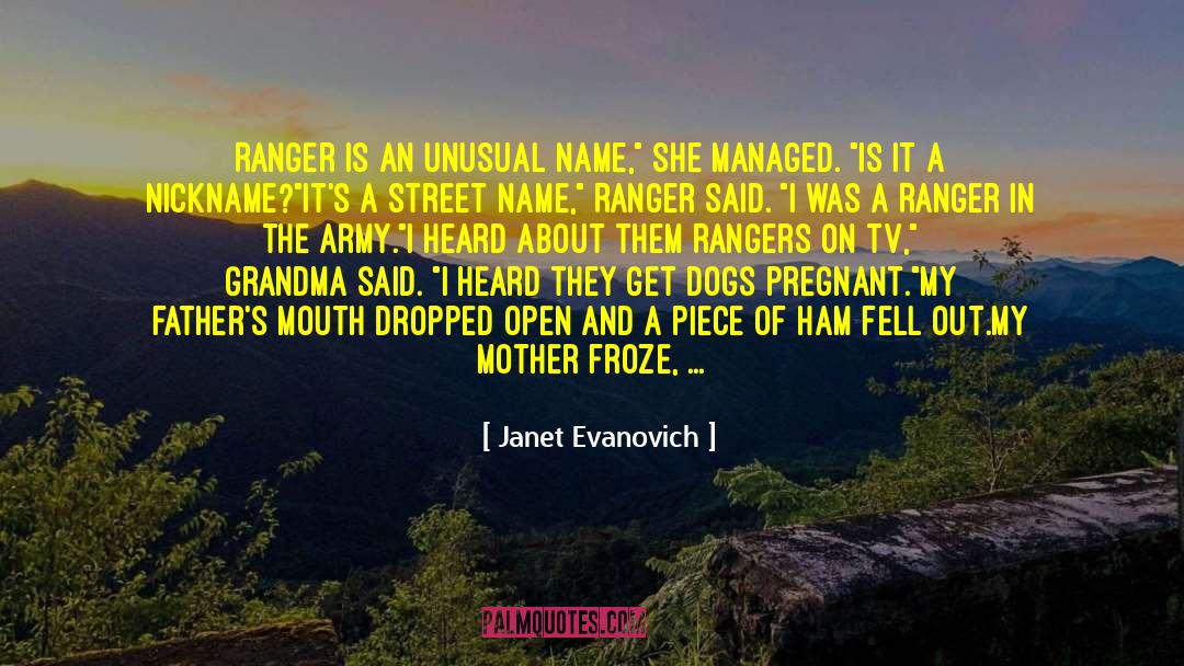 Blueshirts Rangers quotes by Janet Evanovich