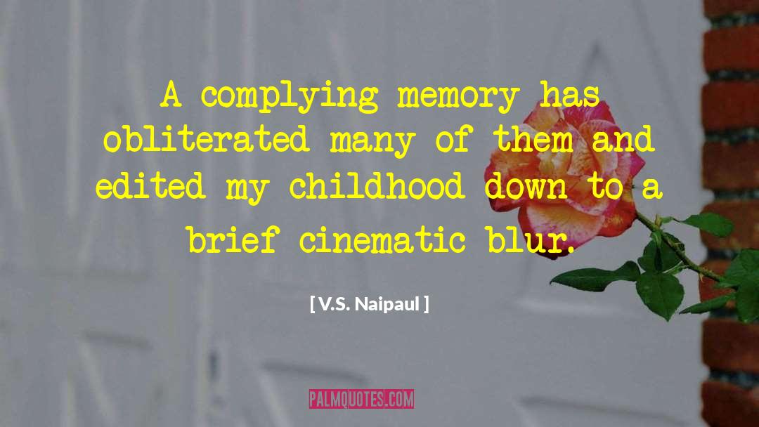 Blur quotes by V.S. Naipaul