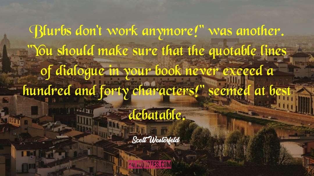 Blurbs quotes by Scott Westerfeld