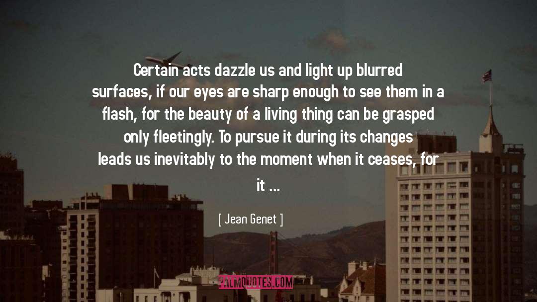 Blurred quotes by Jean Genet