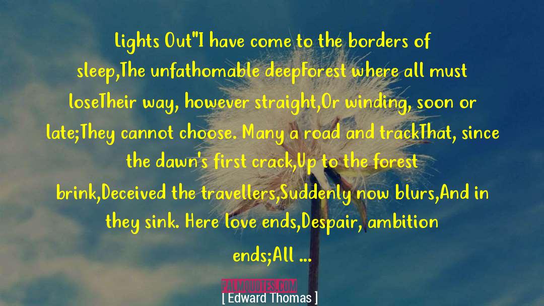 Blurs quotes by Edward Thomas