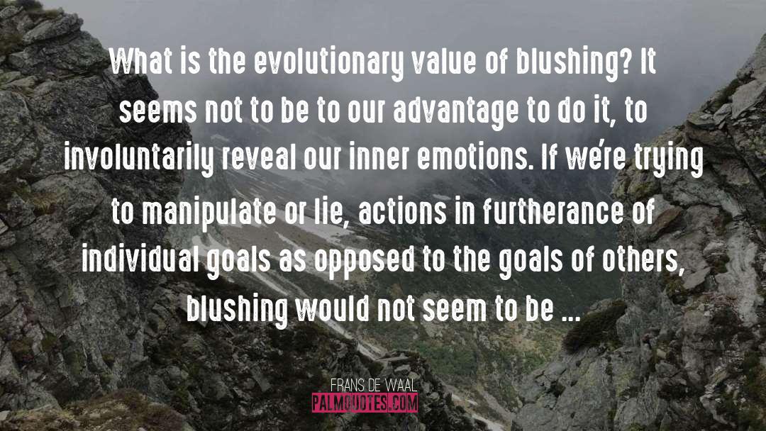 Blushing quotes by Frans De Waal
