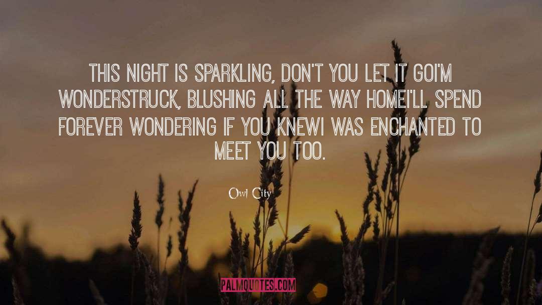 Blushing quotes by Owl City