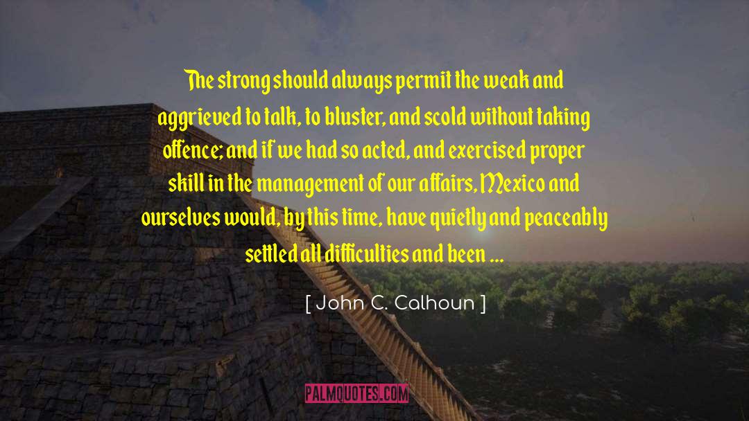 Bluster quotes by John C. Calhoun