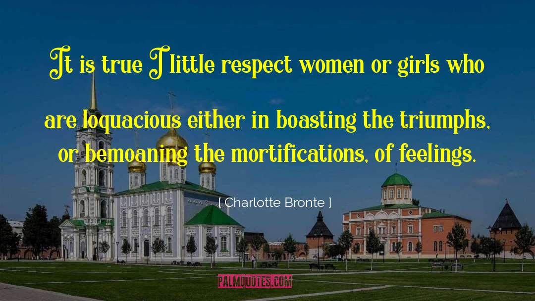 Boasting quotes by Charlotte Bronte