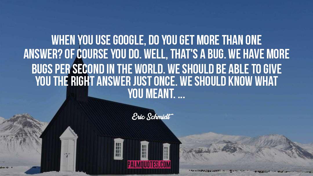 Bobies Google quotes by Eric Schmidt