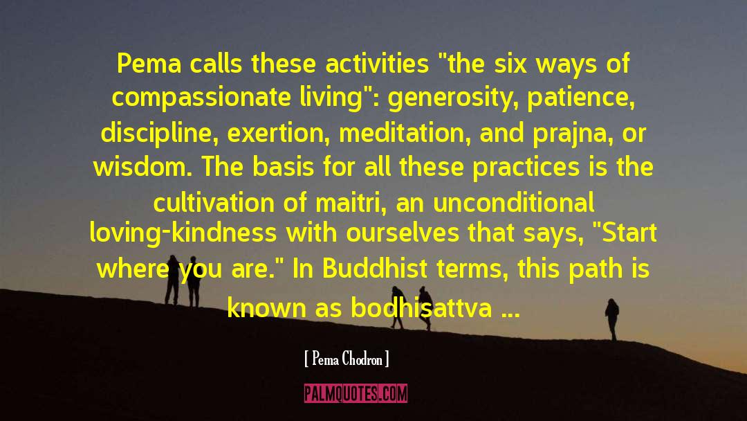 Bodhisattva quotes by Pema Chodron