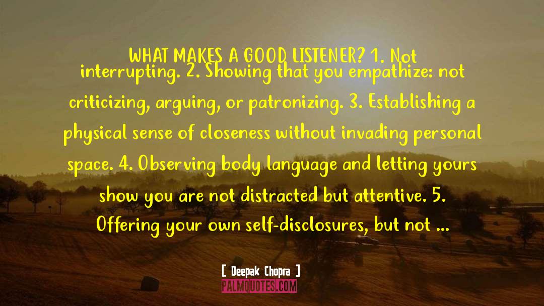 Body Language quotes by Deepak Chopra