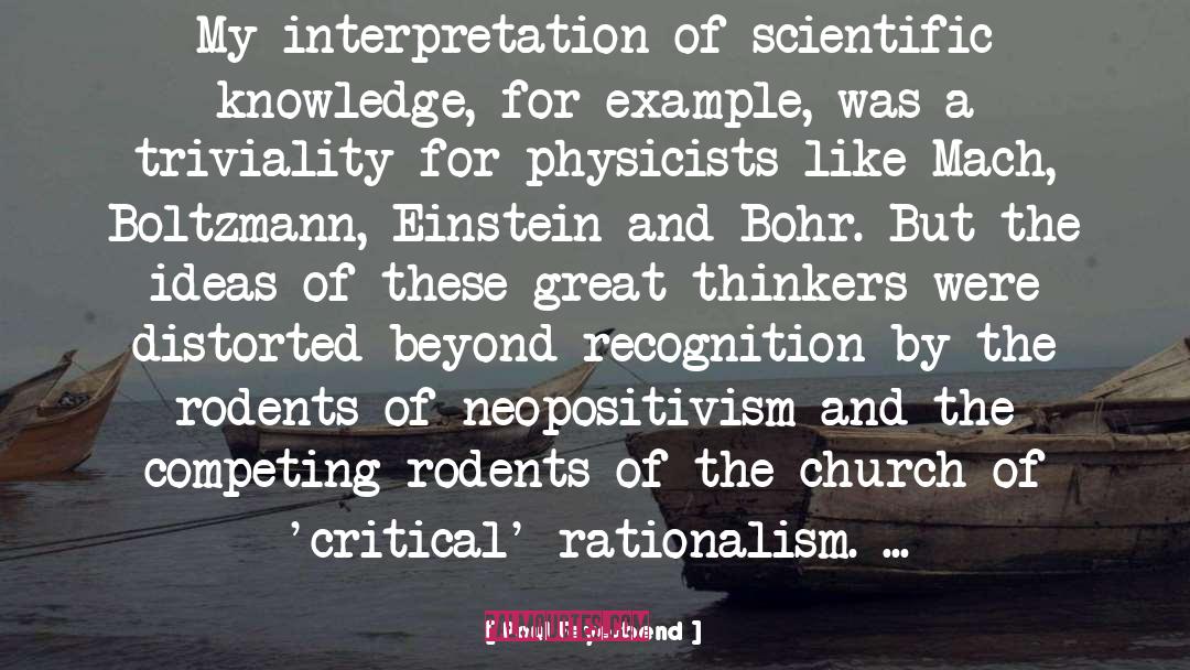 Bohr quotes by Paul Feyerbend