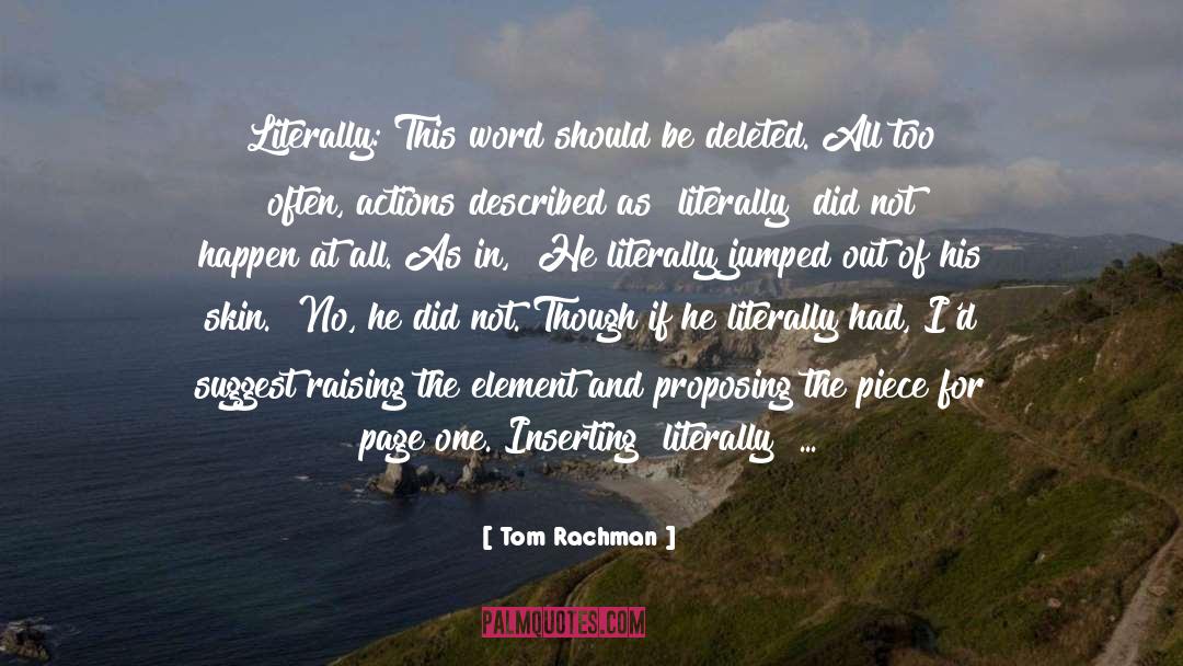 Bokhari Deleted quotes by Tom Rachman