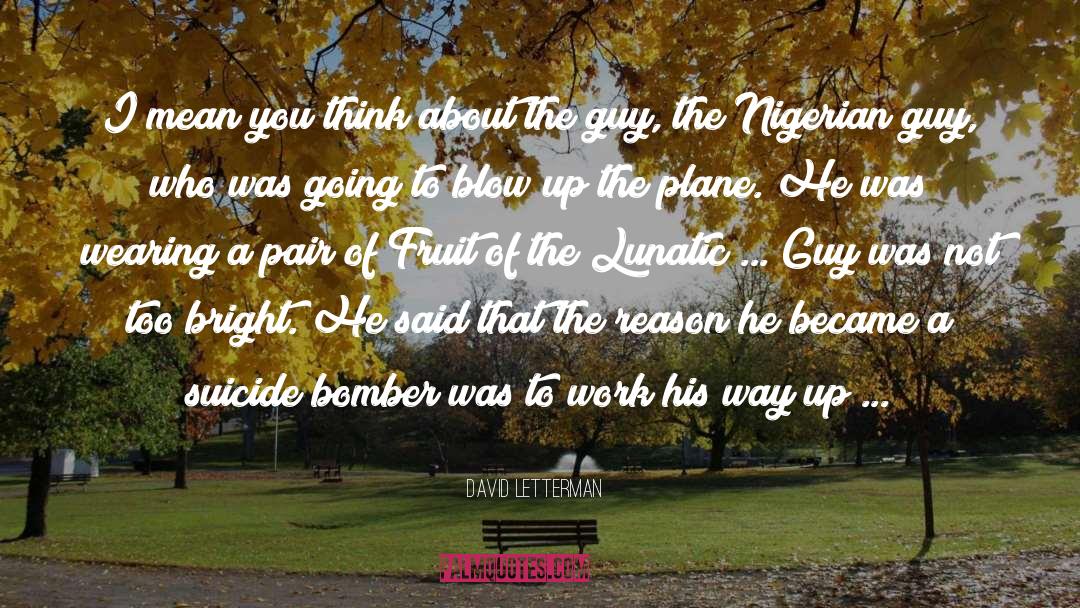 Bombers quotes by David Letterman