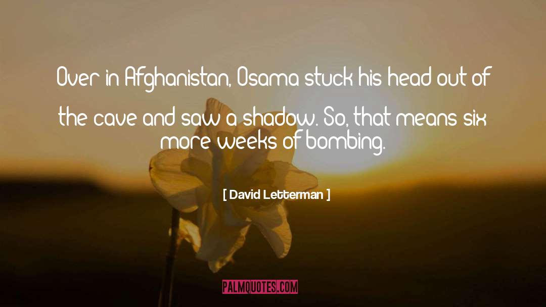 Bombing quotes by David Letterman