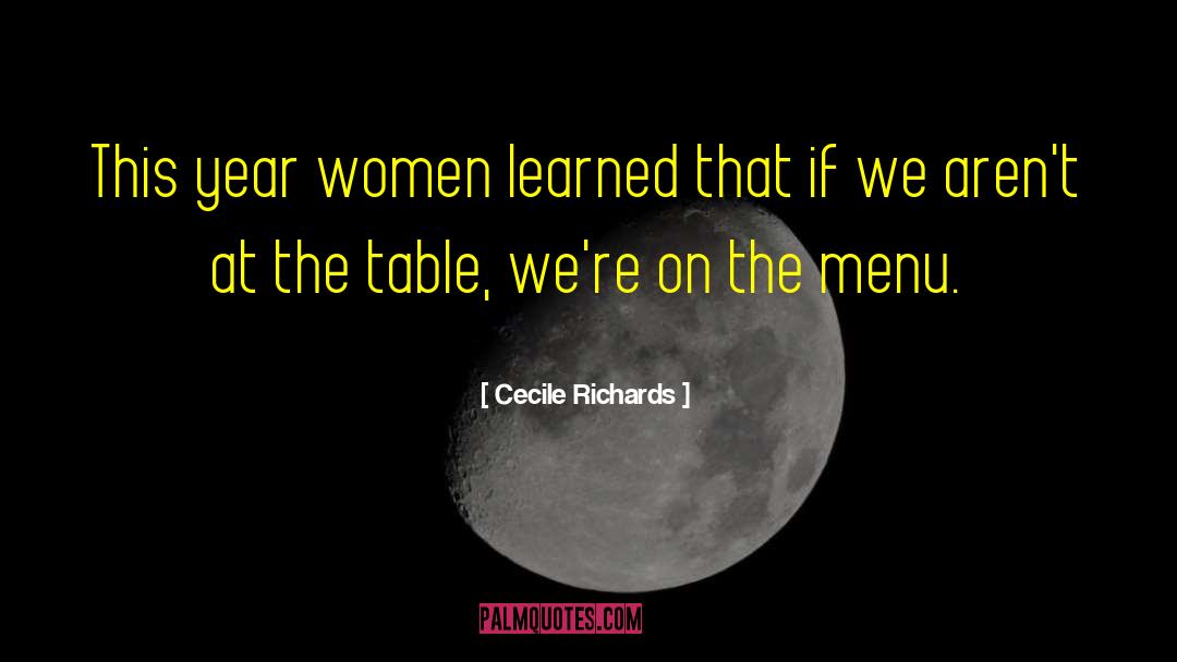 Boneshakers Menu quotes by Cecile Richards