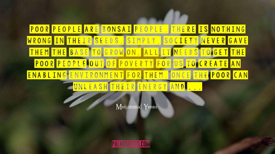 Bonsai quotes by Muhammad Yunus
