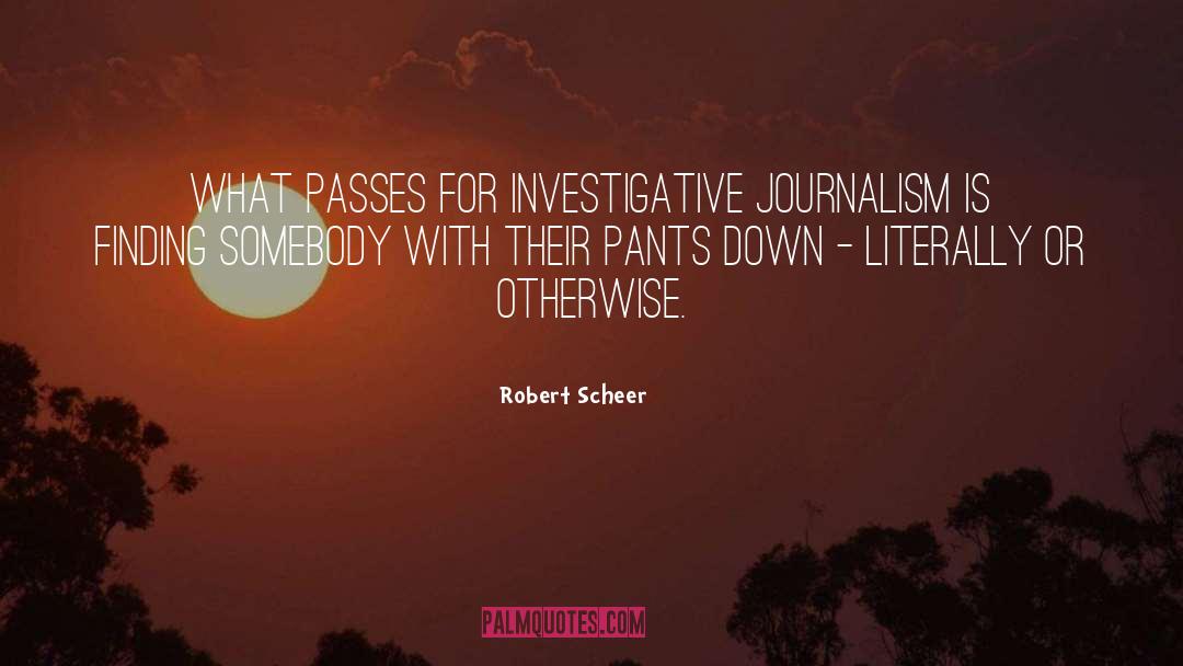 Bontecou Investigative Services quotes by Robert Scheer
