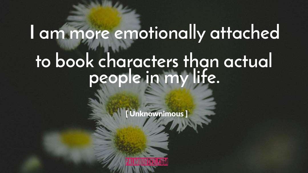 Book Characters quotes by Unknownimous