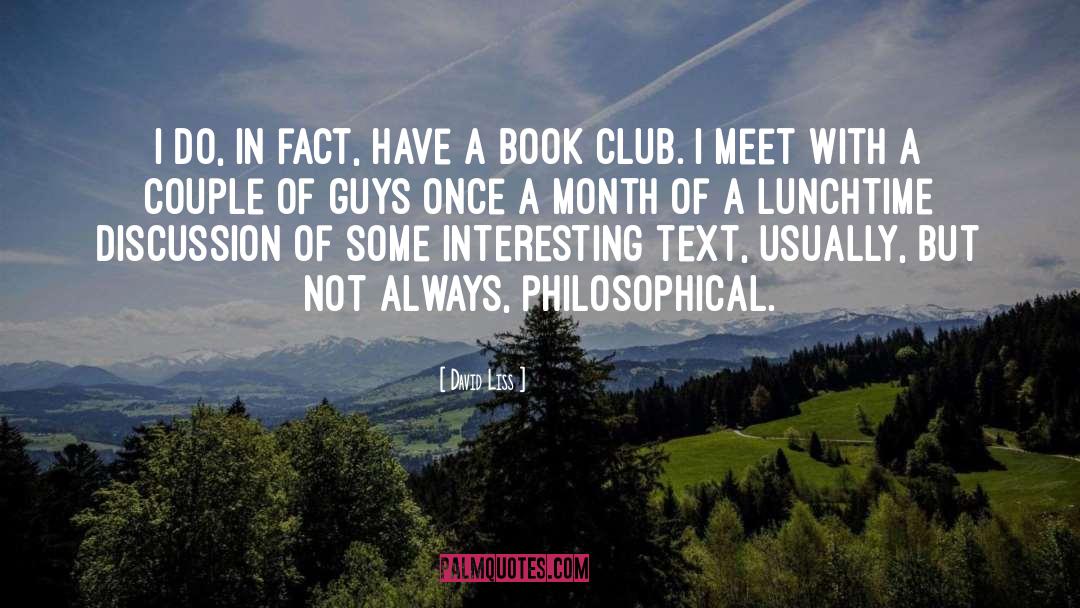 Book Club quotes by David Liss