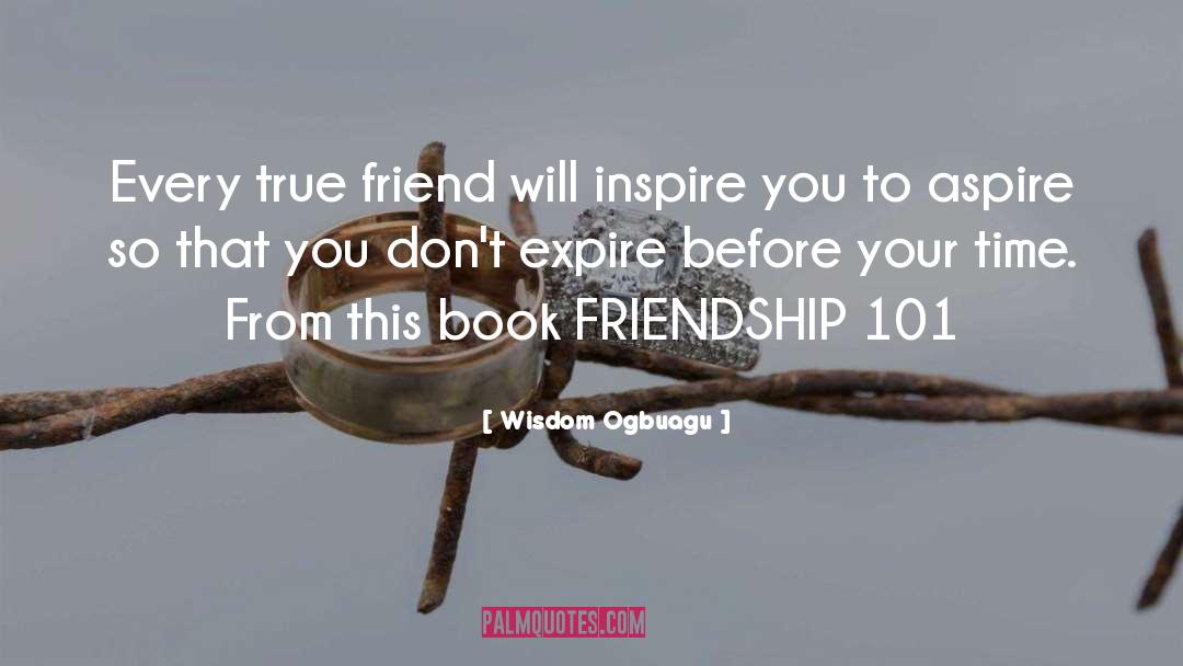 Book Friendship quotes by Wisdom Ogbuagu