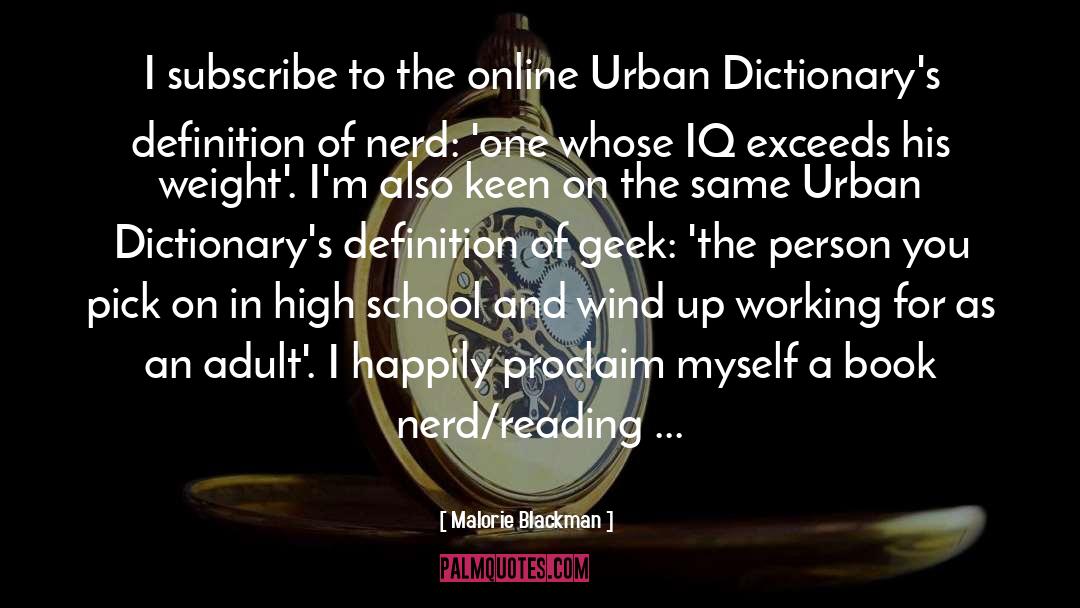 Book Nerd quotes by Malorie Blackman