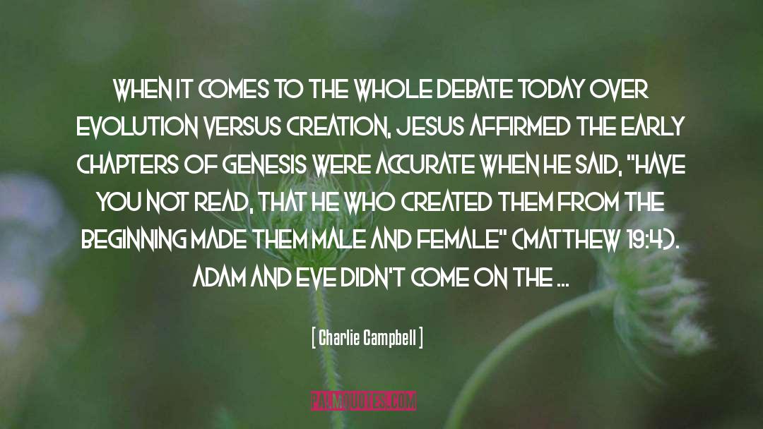 Book Of Genesis quotes by Charlie Campbell