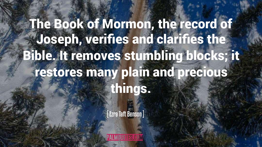 Book Of Mormon quotes by Ezra Taft Benson