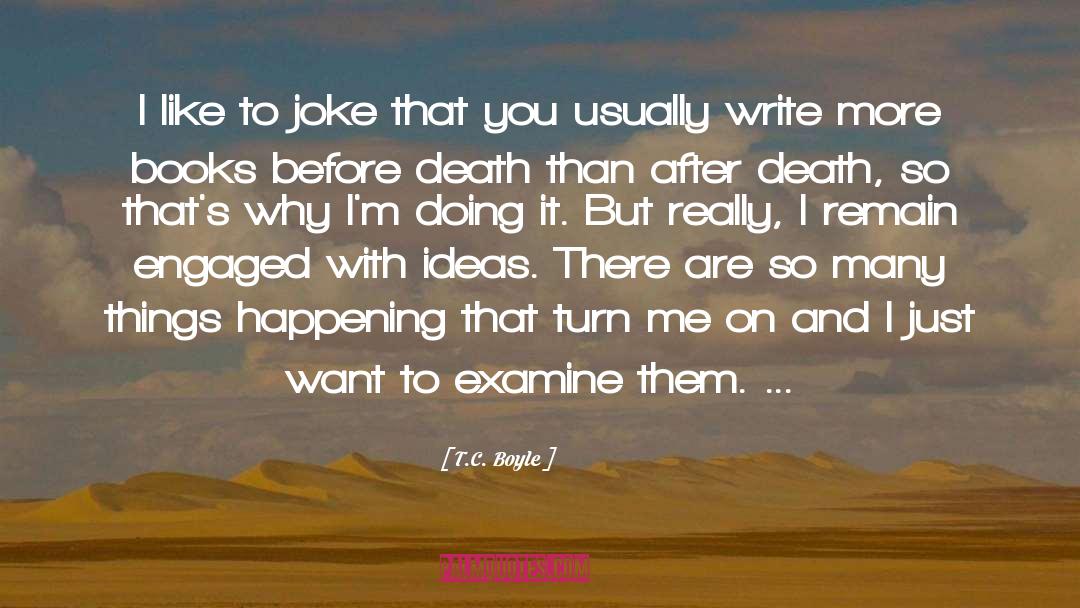 Book Writing quotes by T.C. Boyle