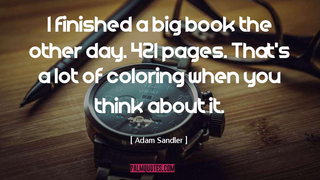 Bookish Adult Coloring Book quotes by Adam Sandler