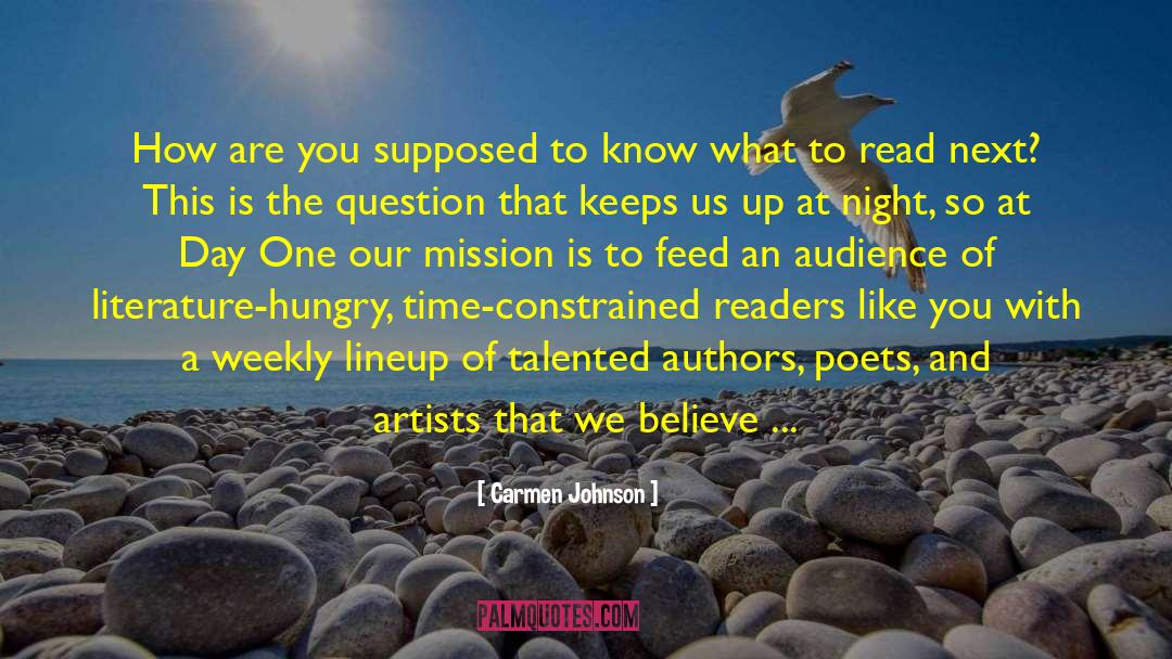 Books Authors Writers quotes by Carmen Johnson