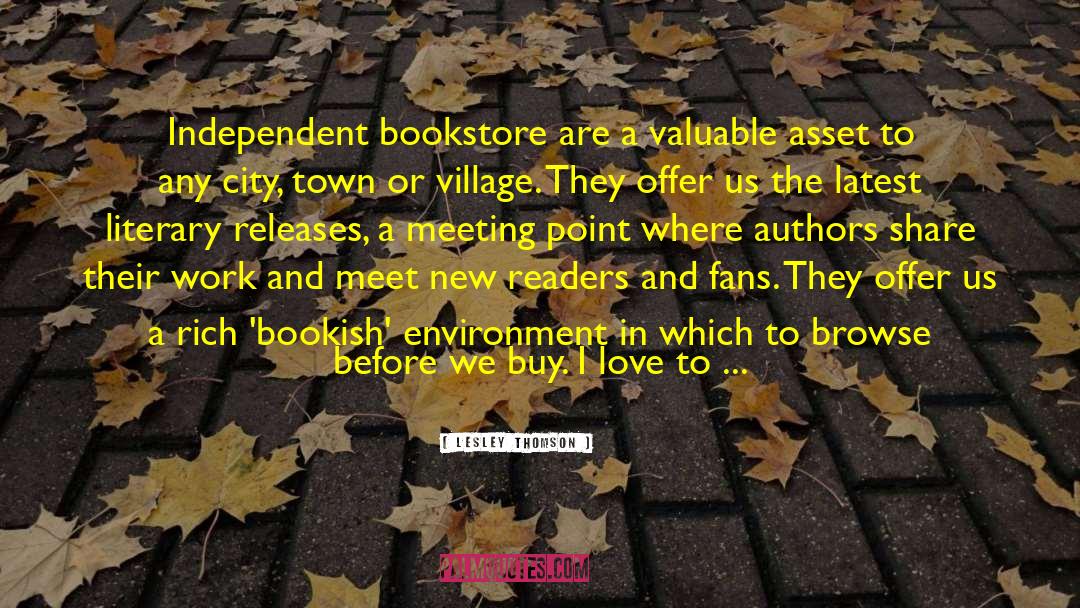 Booksellers quotes by Lesley Thomson