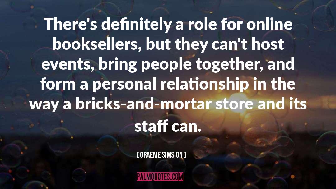 Booksellers quotes by Graeme Simsion