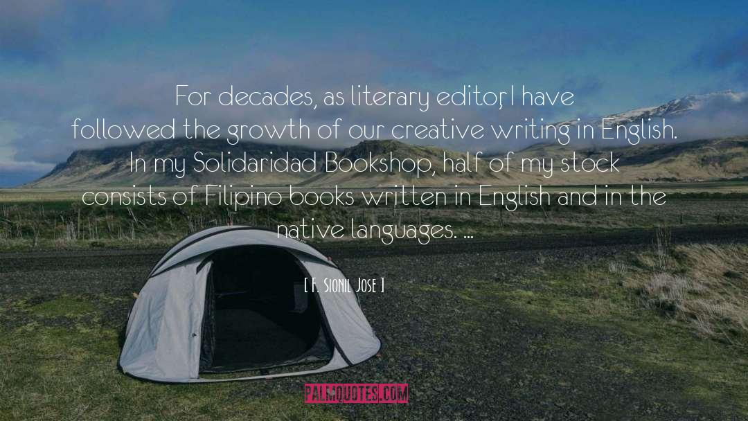 Bookshop quotes by F. Sionil Jose