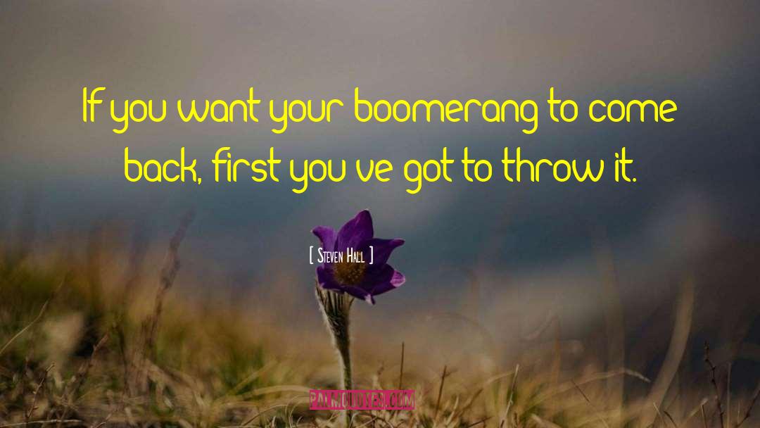 Boomerang quotes by Steven Hall