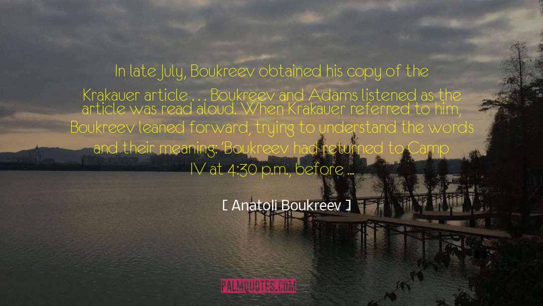 Boot Camp quotes by Anatoli Boukreev