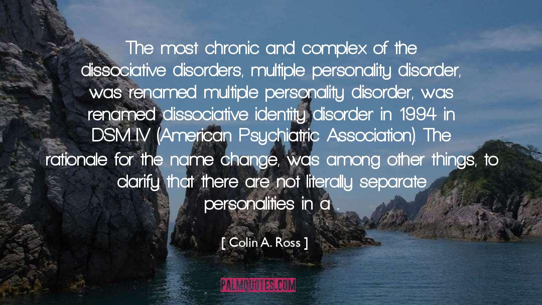 Borderline Personality Disorder quotes by Colin A. Ross