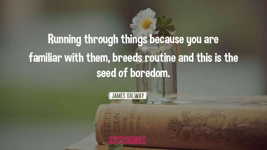 Boredom quotes by James Galway