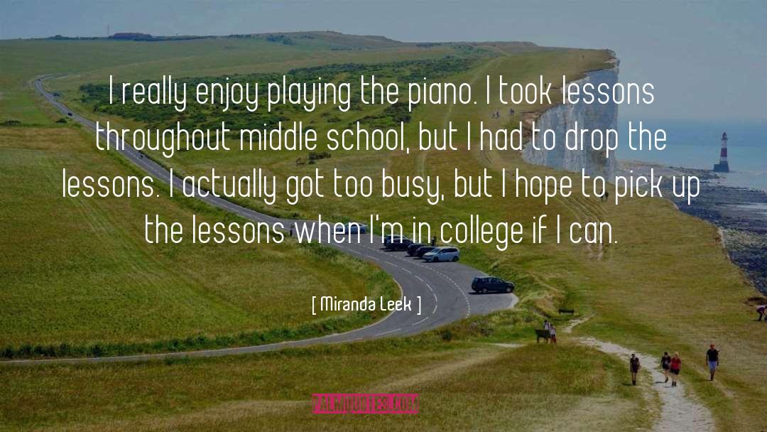 Borel Middle School quotes by Miranda Leek