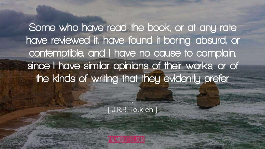 Boring Books quotes by J.R.R. Tolkien