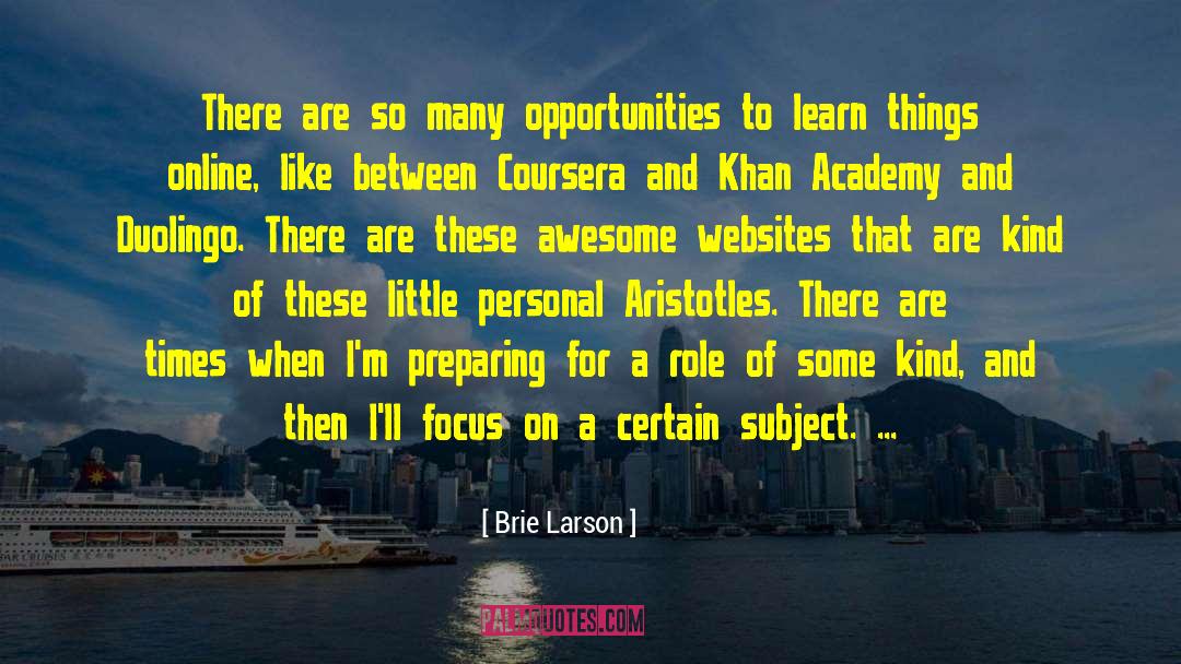 Borromeo Academy quotes by Brie Larson