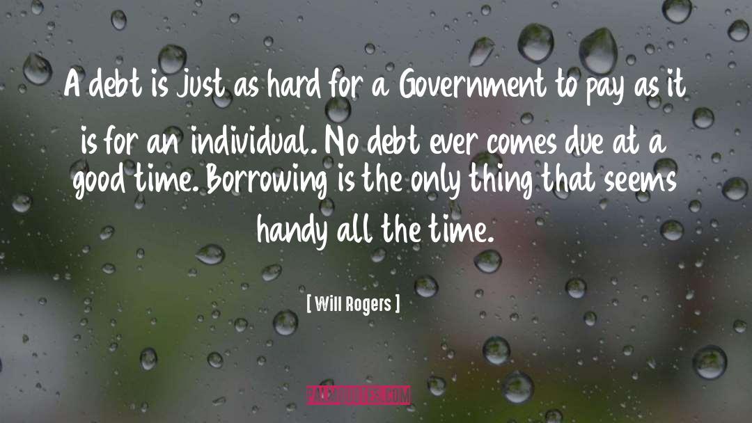 Borrowing quotes by Will Rogers