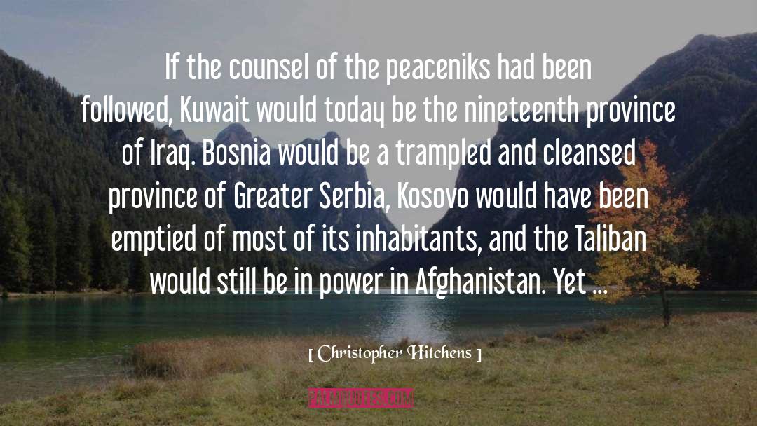 Bosnia quotes by Christopher Hitchens