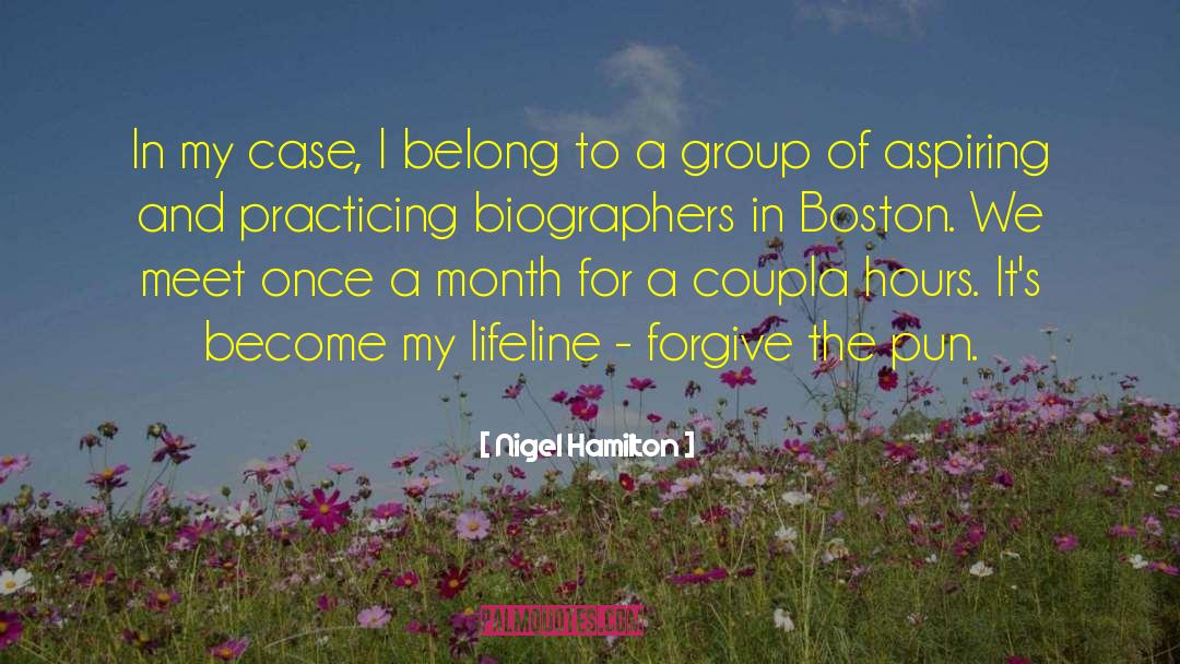 Boston Marathon quotes by Nigel Hamilton