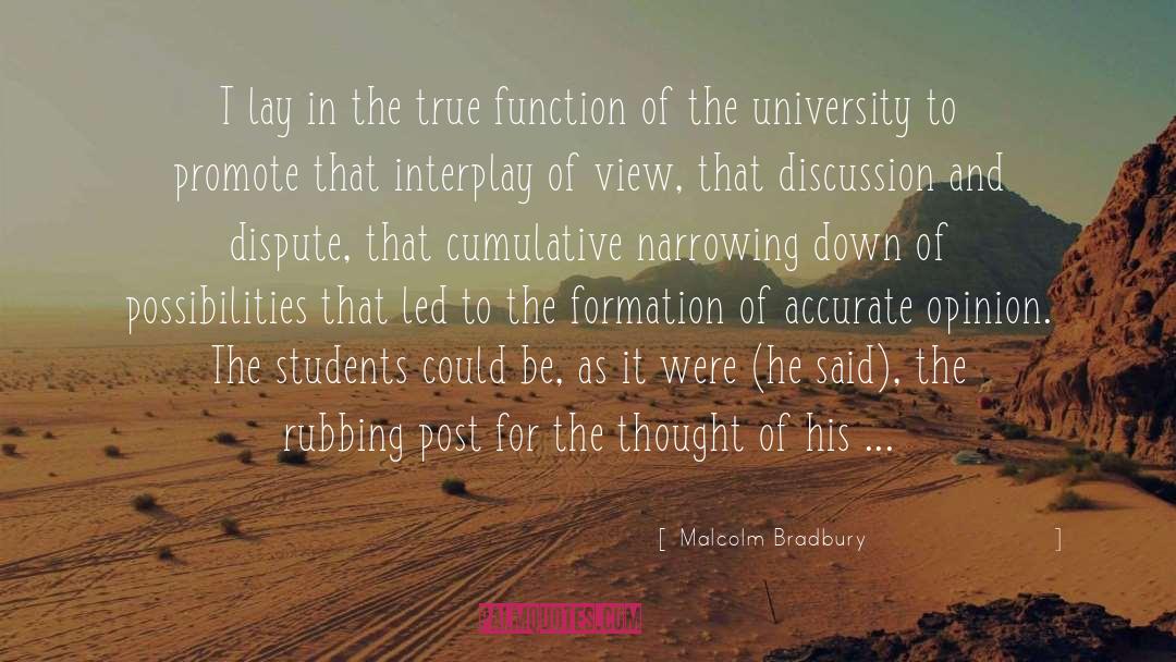 Boston University quotes by Malcolm Bradbury