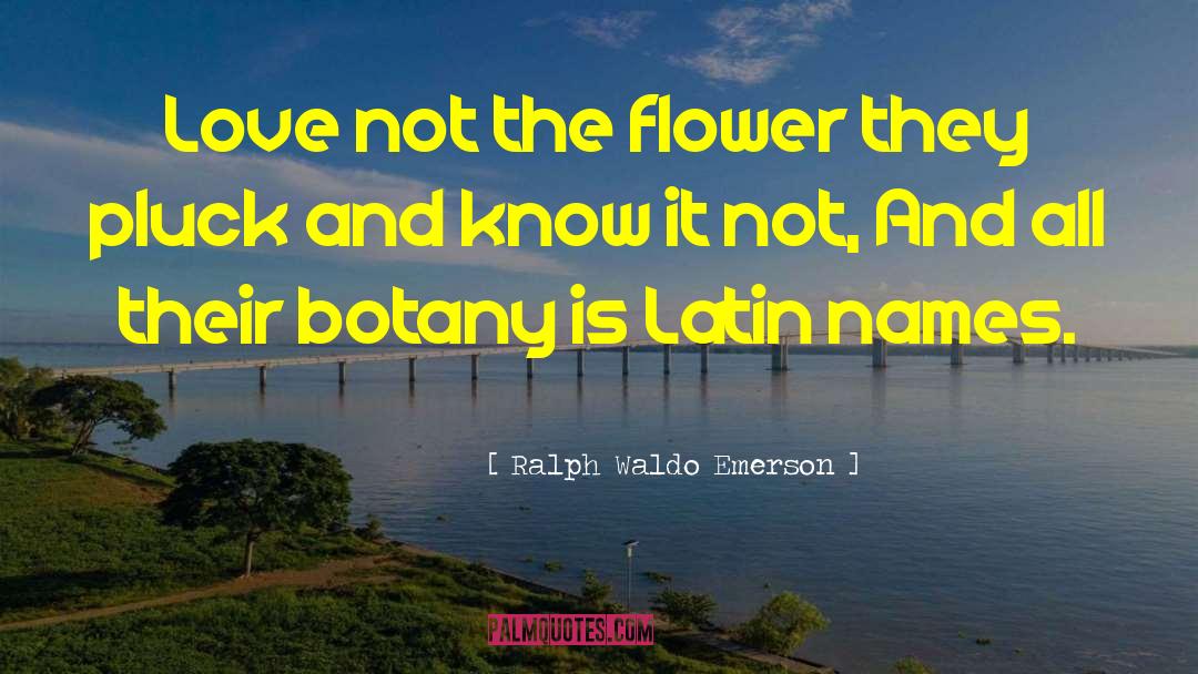 Botany quotes by Ralph Waldo Emerson