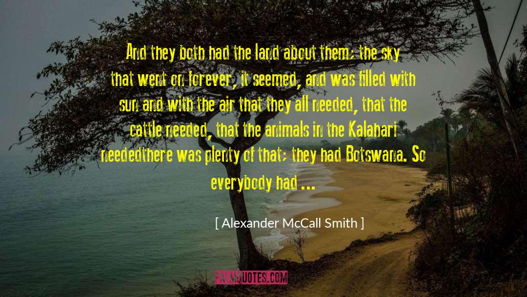 Botswana quotes by Alexander McCall Smith