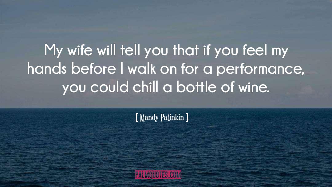 Bottle Of Wine quotes by Mandy Patinkin