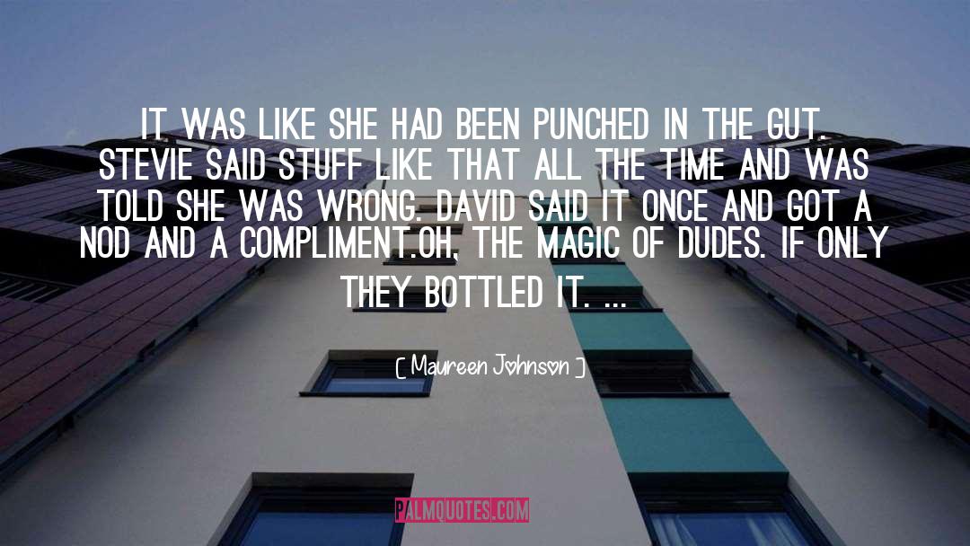 Bottled quotes by Maureen Johnson