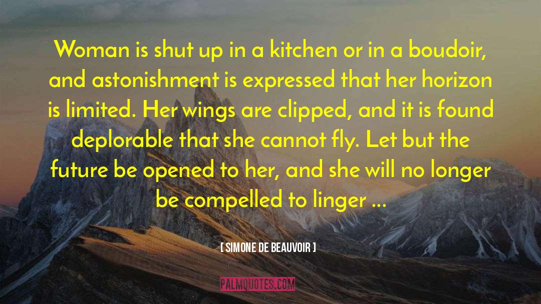 Boudoir quotes by Simone De Beauvoir