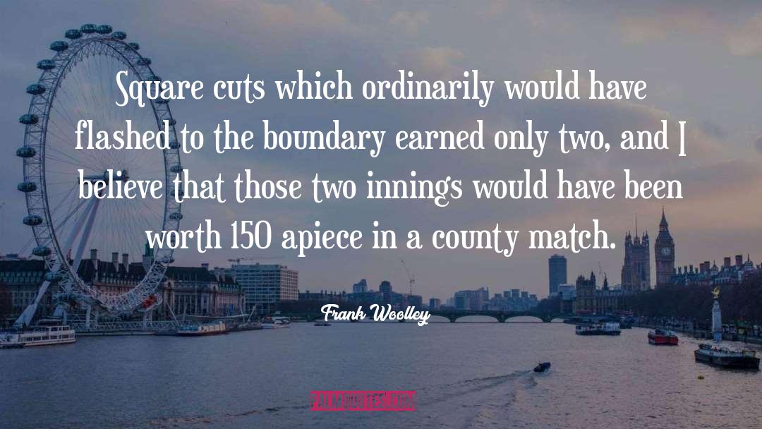 Boundary quotes by Frank Woolley